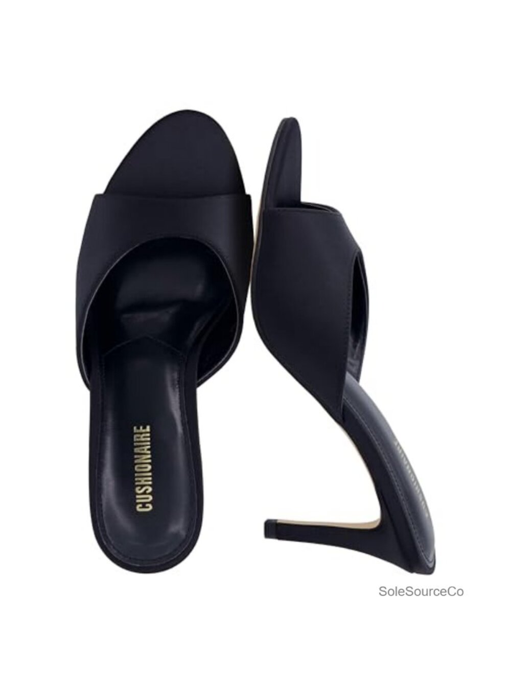 CUSHIONAIRE Elle Pointed Heel Womens Sandal Open Toe Heeled Mule with Cushioned